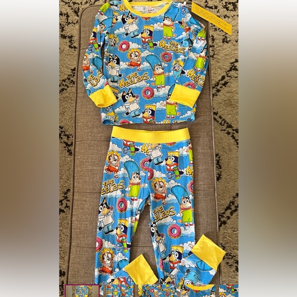 Bluey and Simpsons MASH UP 👏🏼👏🏼👏🏼
Cartoon Character Pajama Set💙🤗💙🤗